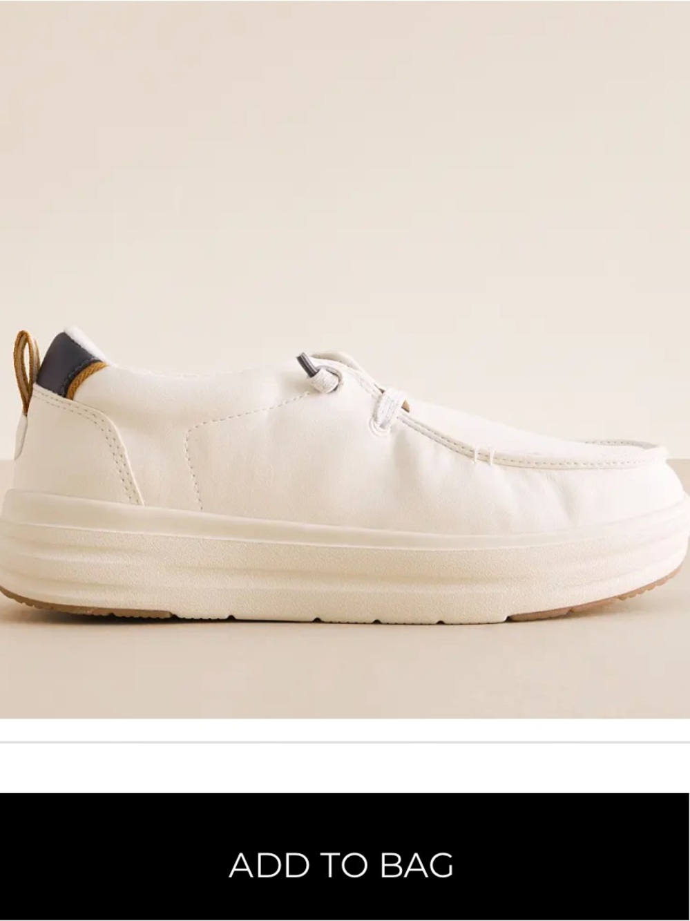 Hey Dude Cream Slip-On Sneakers with Leopard-Print Tongue - Picture 3 of 10